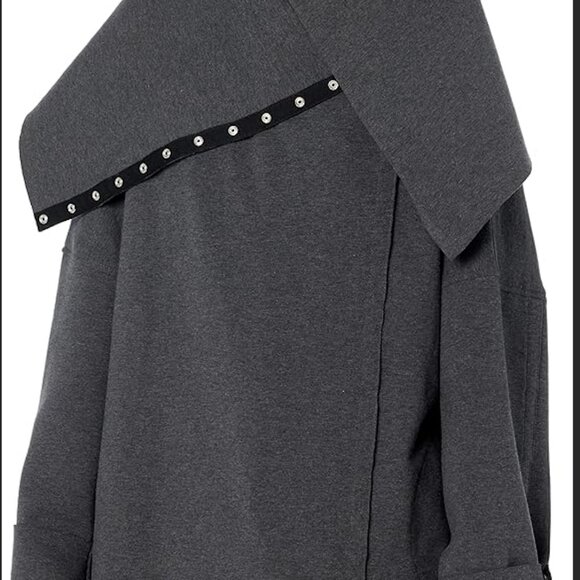 Norma Kamali OVERSIZED SIDE SNAP JACKET Sz M - Picture 3 of 7